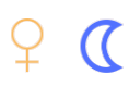 Venus y Luna